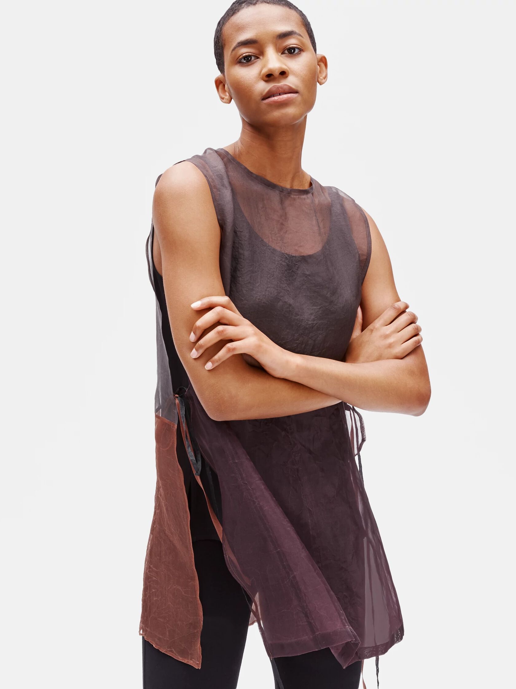 Resewn Silk Organza Long Shell