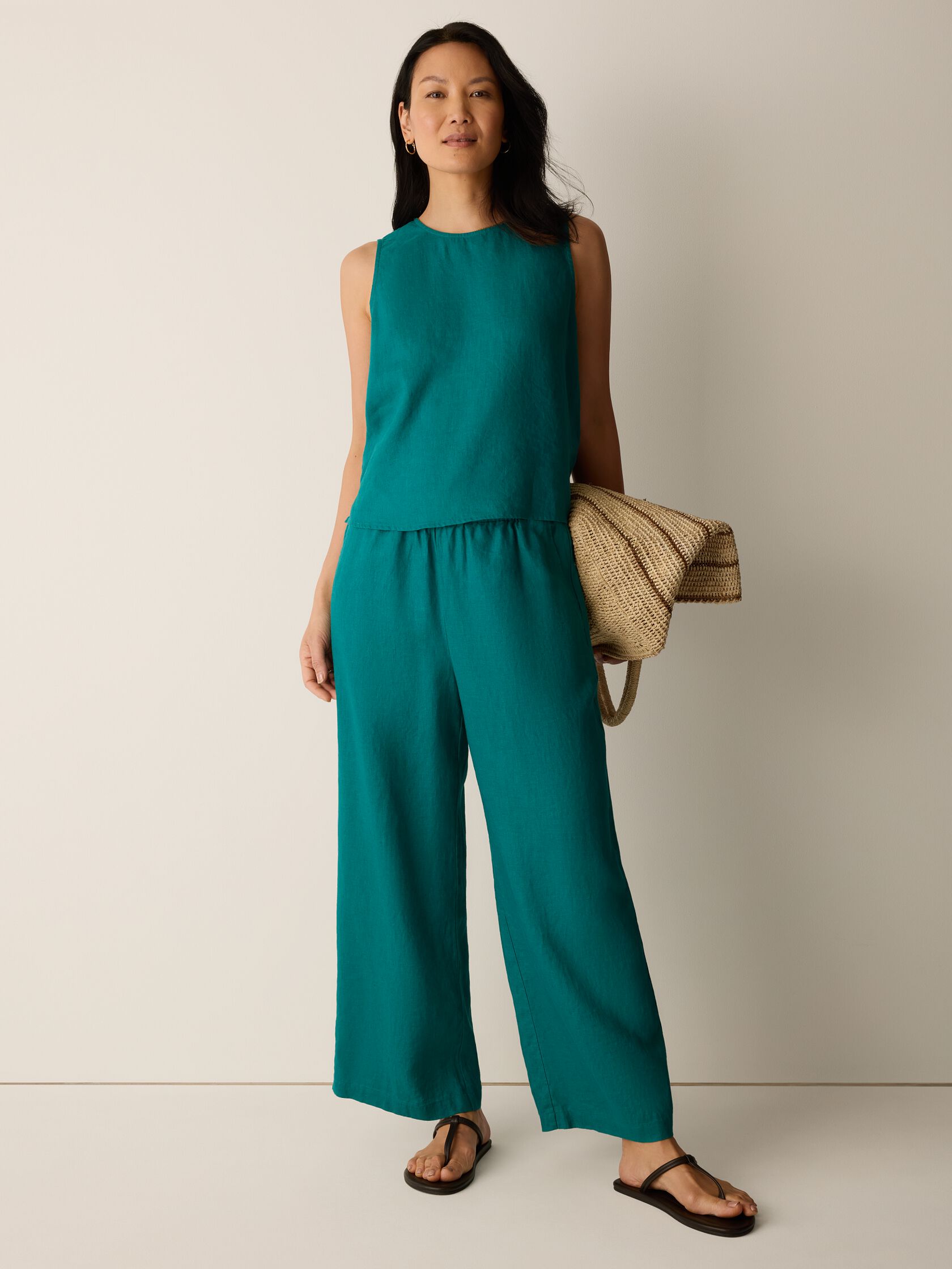 Organic Linen Wide-Leg Pant