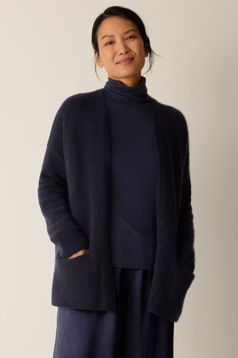 Cashmere Silk Boucle Bliss Cardigan Cashmere Silk Boucle Bliss Cardigan
