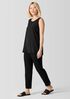 Washable Stretch Crepe Pant with Slits