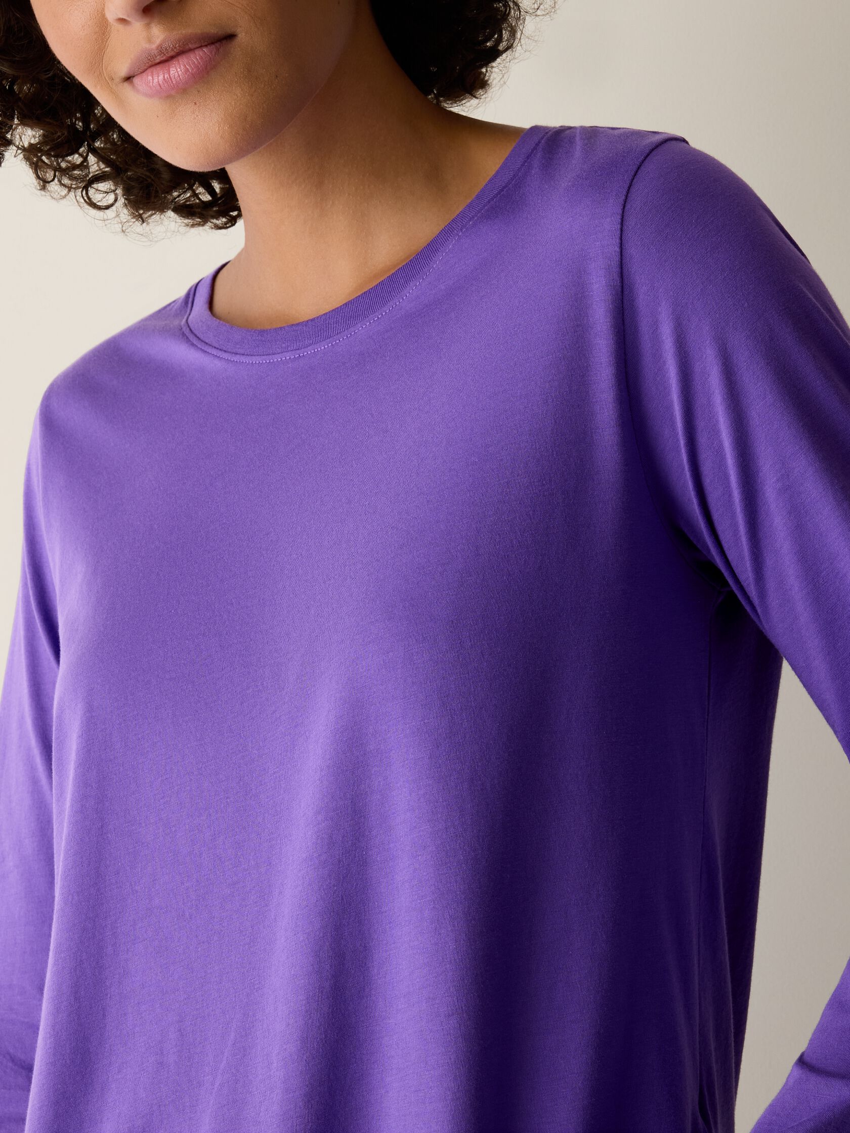 Organic Pima Cotton Jersey Long-Sleeve Tee