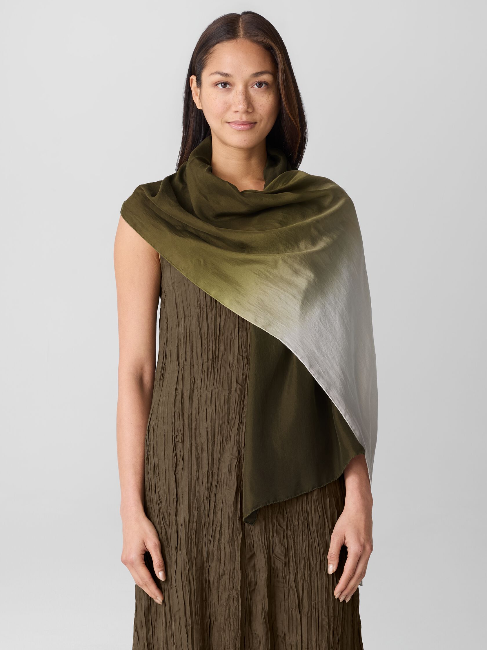 Hand-Dyed Silk Scarf