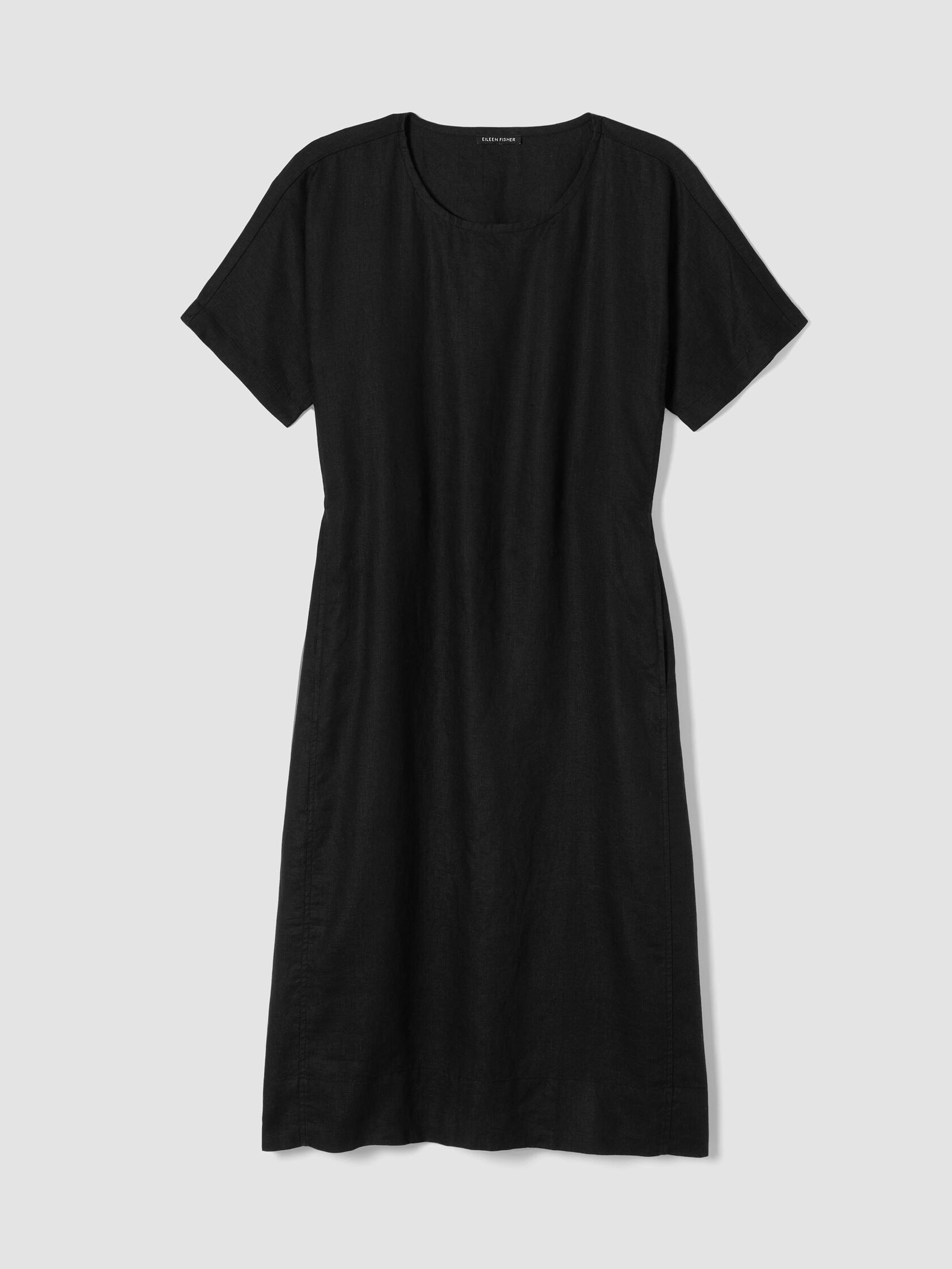 Organic Linen Jewel Neck Dress