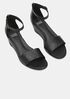 Mara Tumbled Leather Wedge Sandal