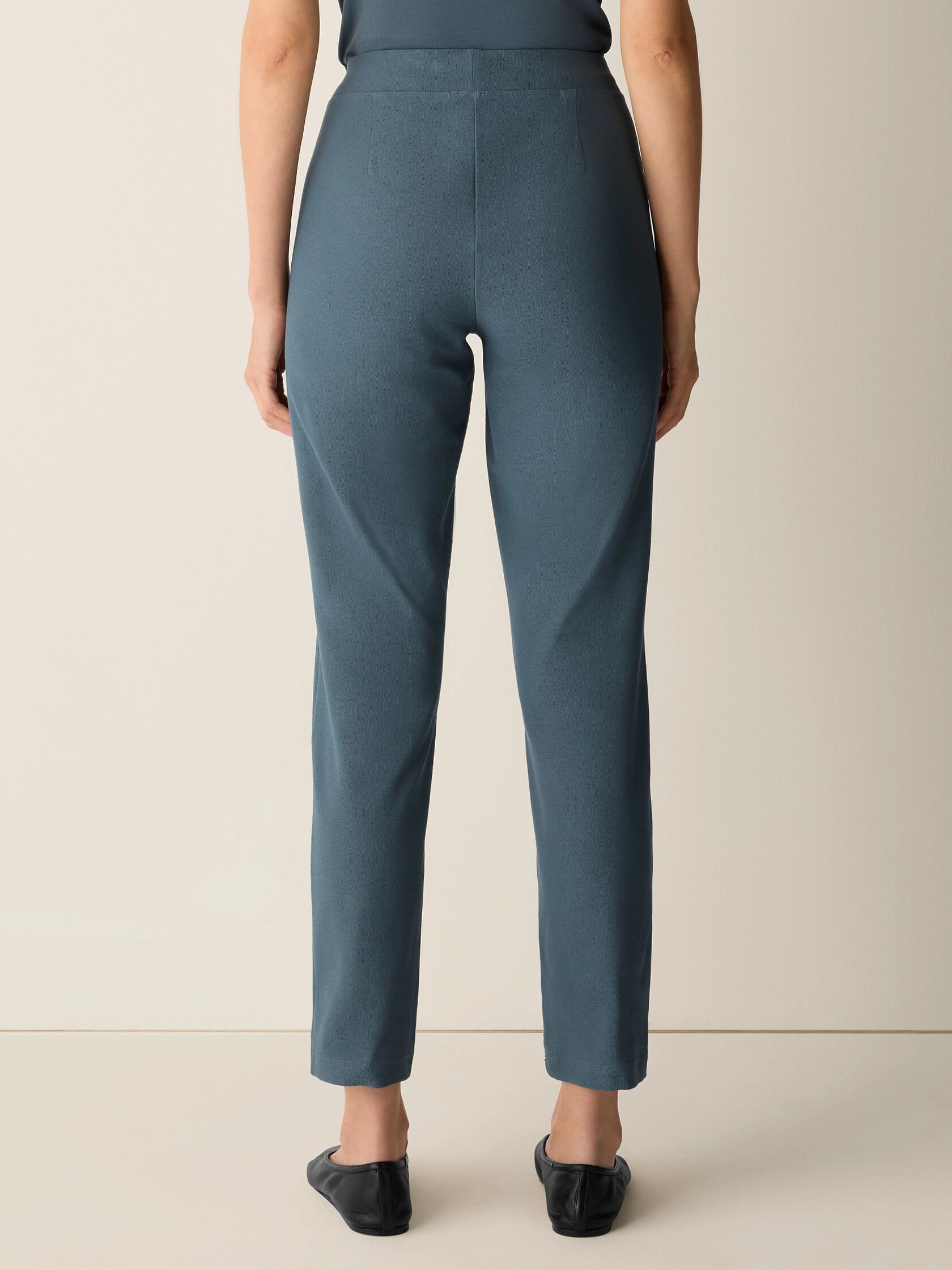 Washable Stretch Crepe Slim Pant
