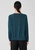 Fine Merino Jersey Crew Neck Top in Regenerative Wool