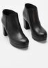 Bird Leather Platform Bootie