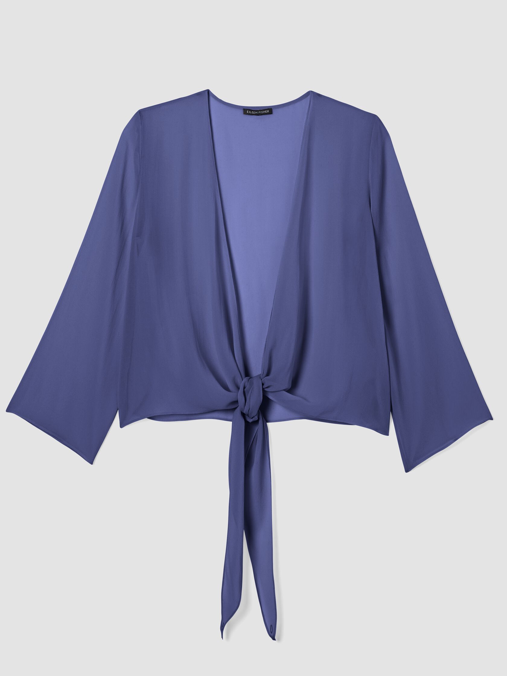 Sheer Silk Georgette Tie Jacket