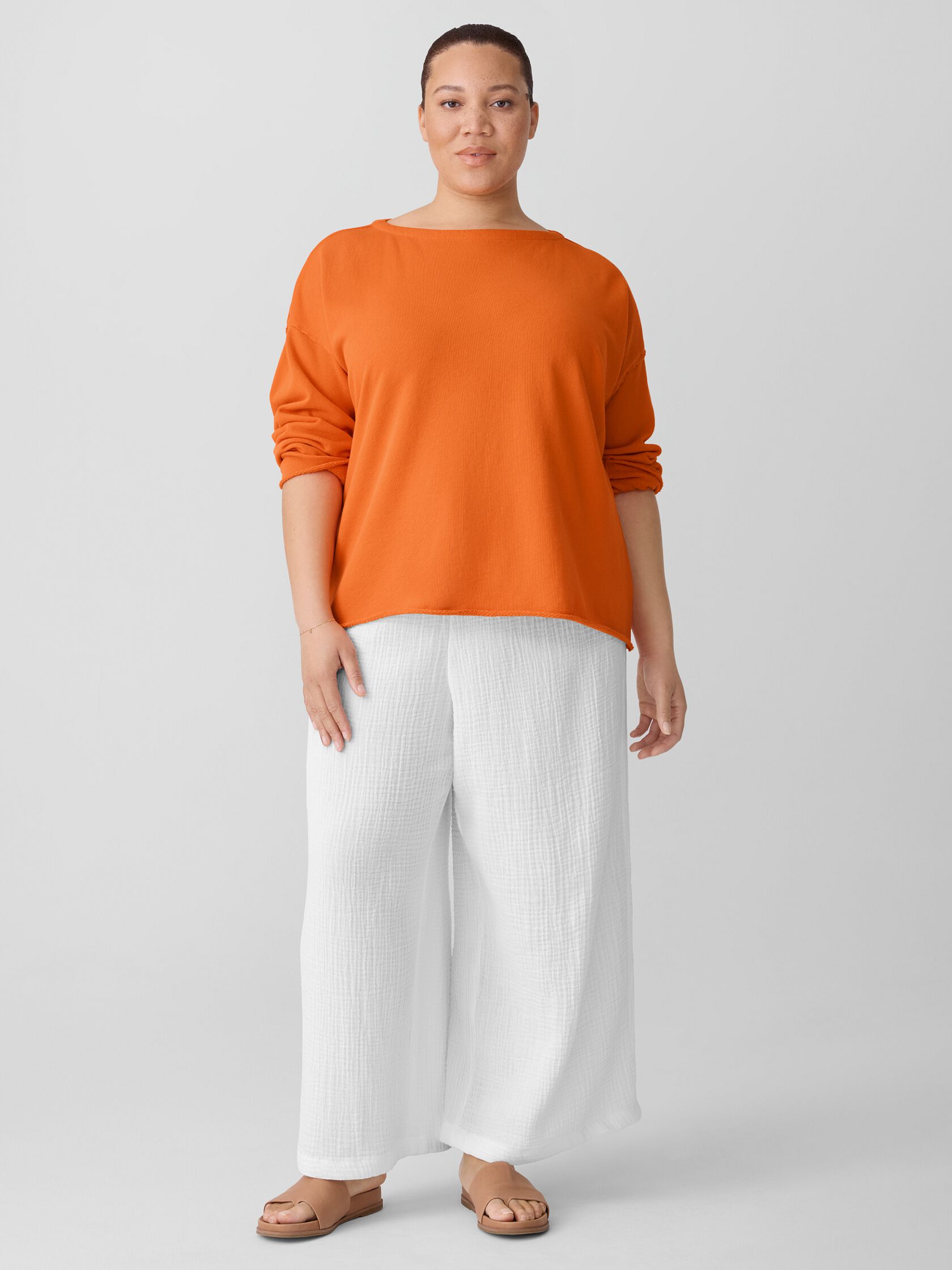 Lightweight Organic Cotton Terry Box-Top