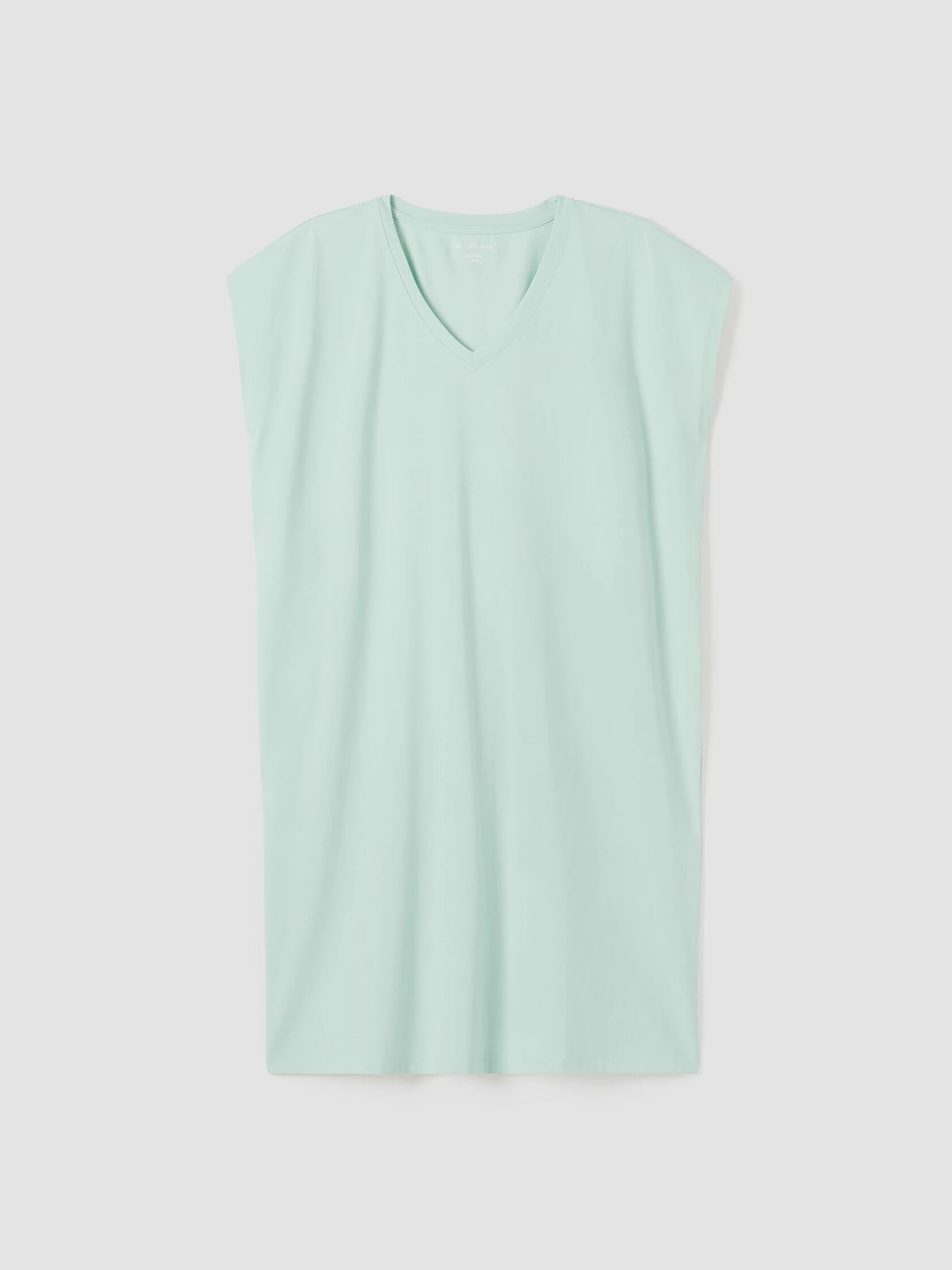 Pima Cotton Stretch Jersey V-Neck Dress