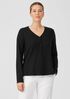 Stretch Jersey Knit V-Neck Shirt