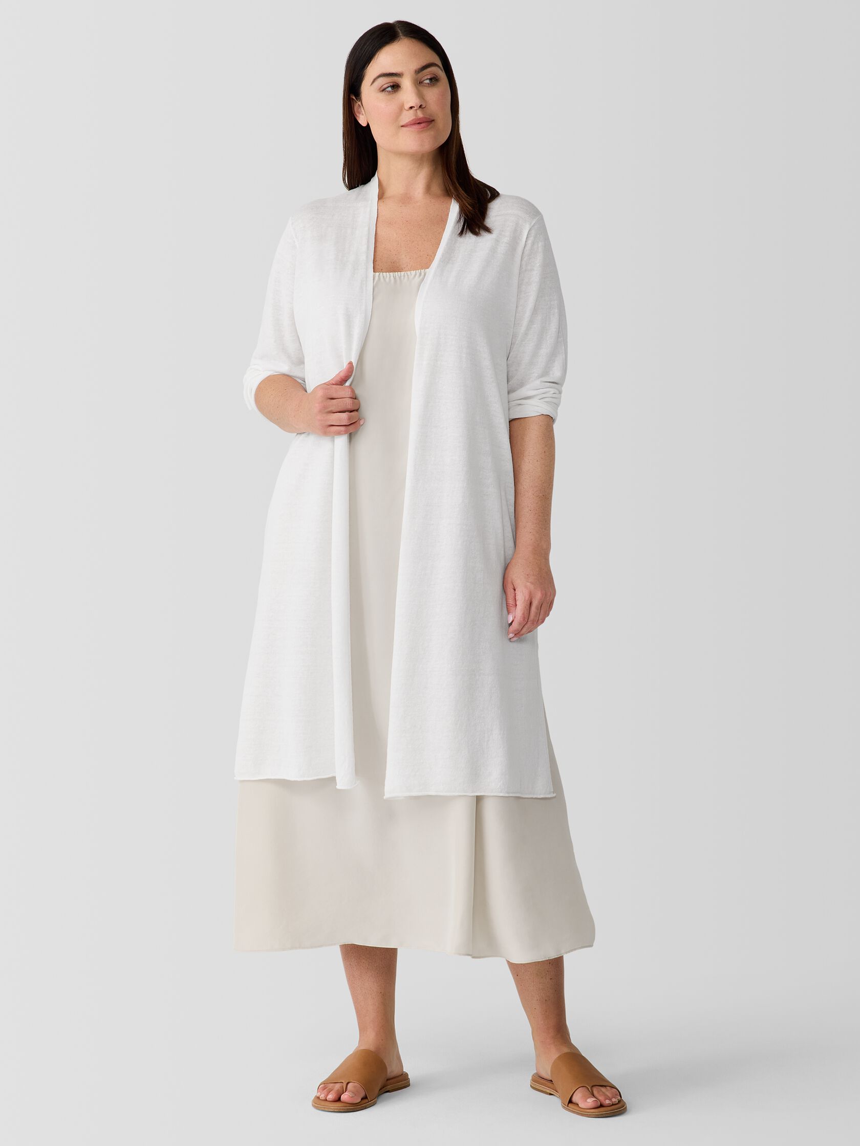 Organic Linen Cotton Long Cardigan