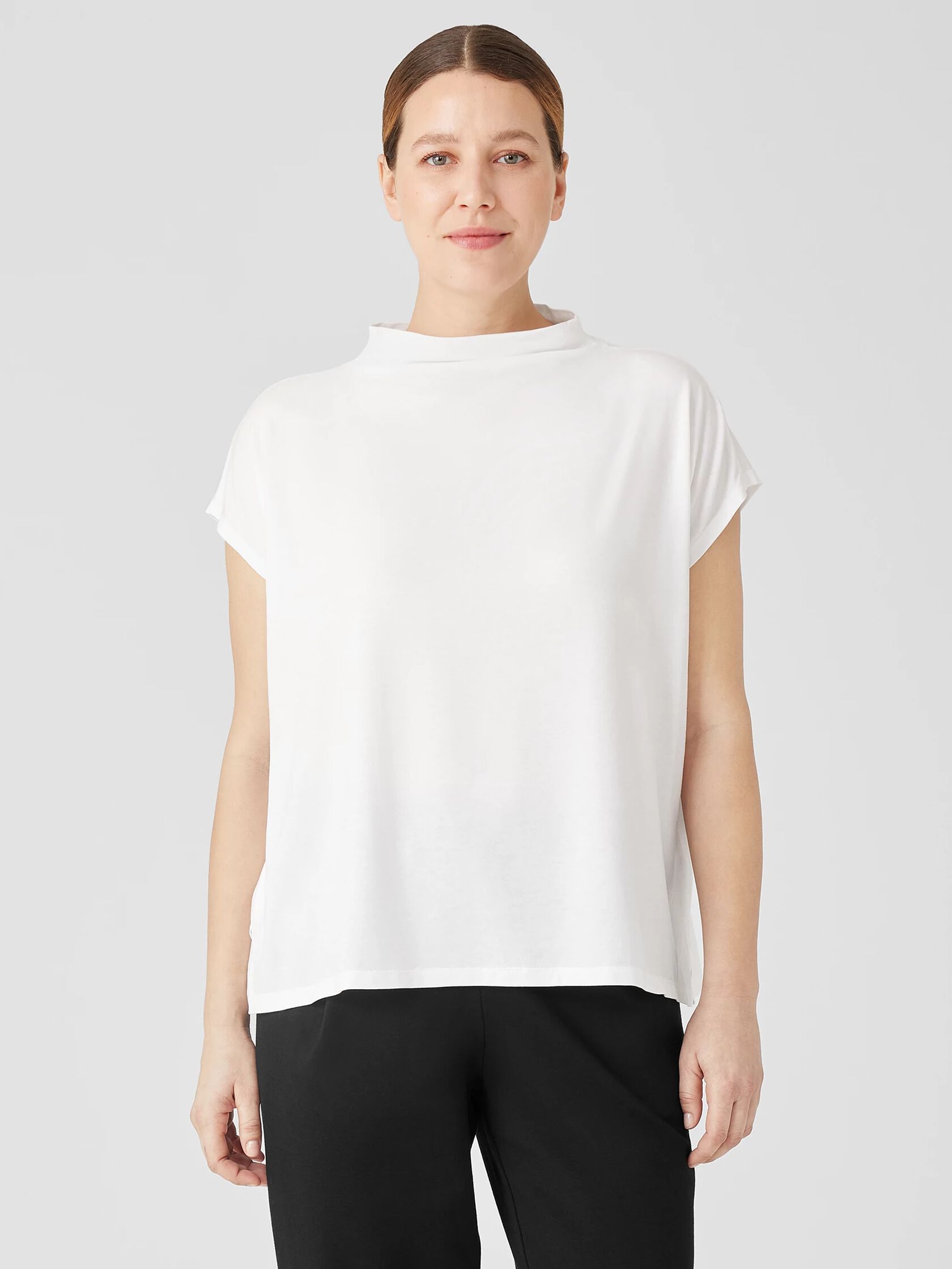 Fine Jersey Funnel Neck Top