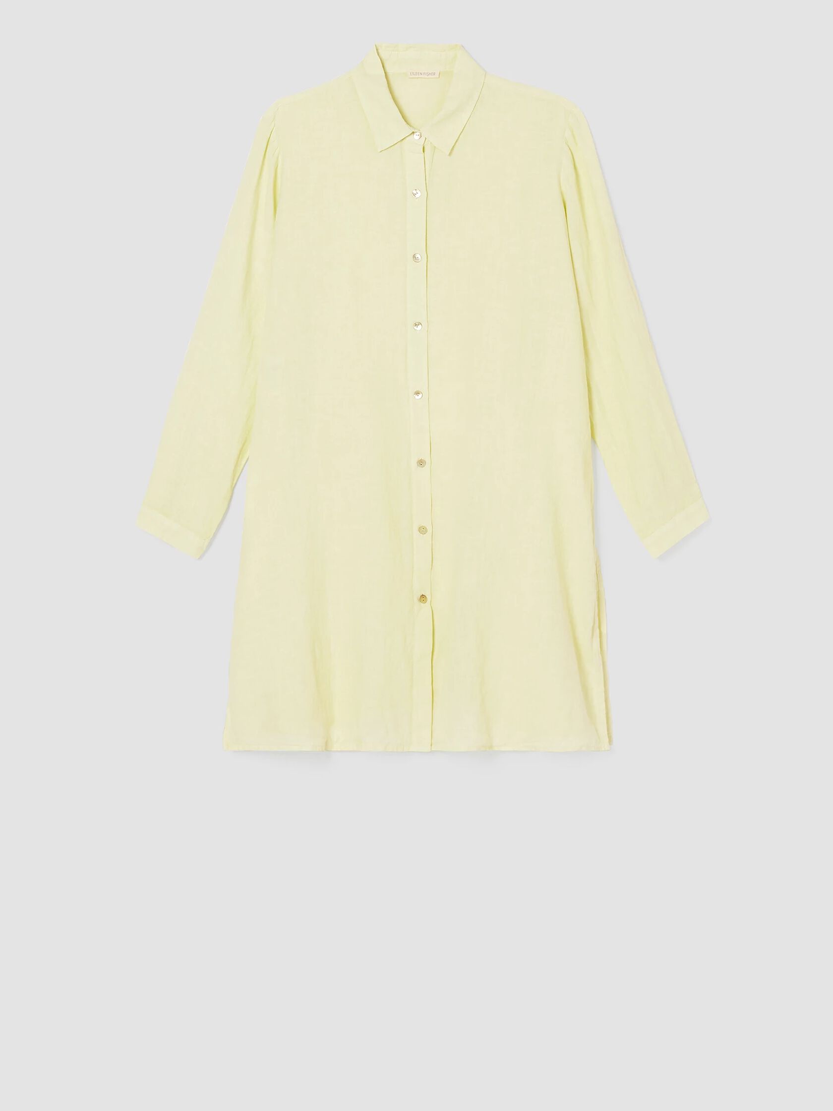 Garment-Dyed Organic Handkerchief Linen Long Shirt