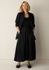 Textured Satin Bubble Hem Skirt