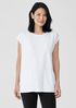 Pima Cotton Stretch Jersey Jewel Neck Top