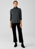 Pima Cotton Blend Turtleneck Top