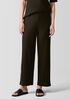 Textured Stretch Rib Wide-Leg Pant