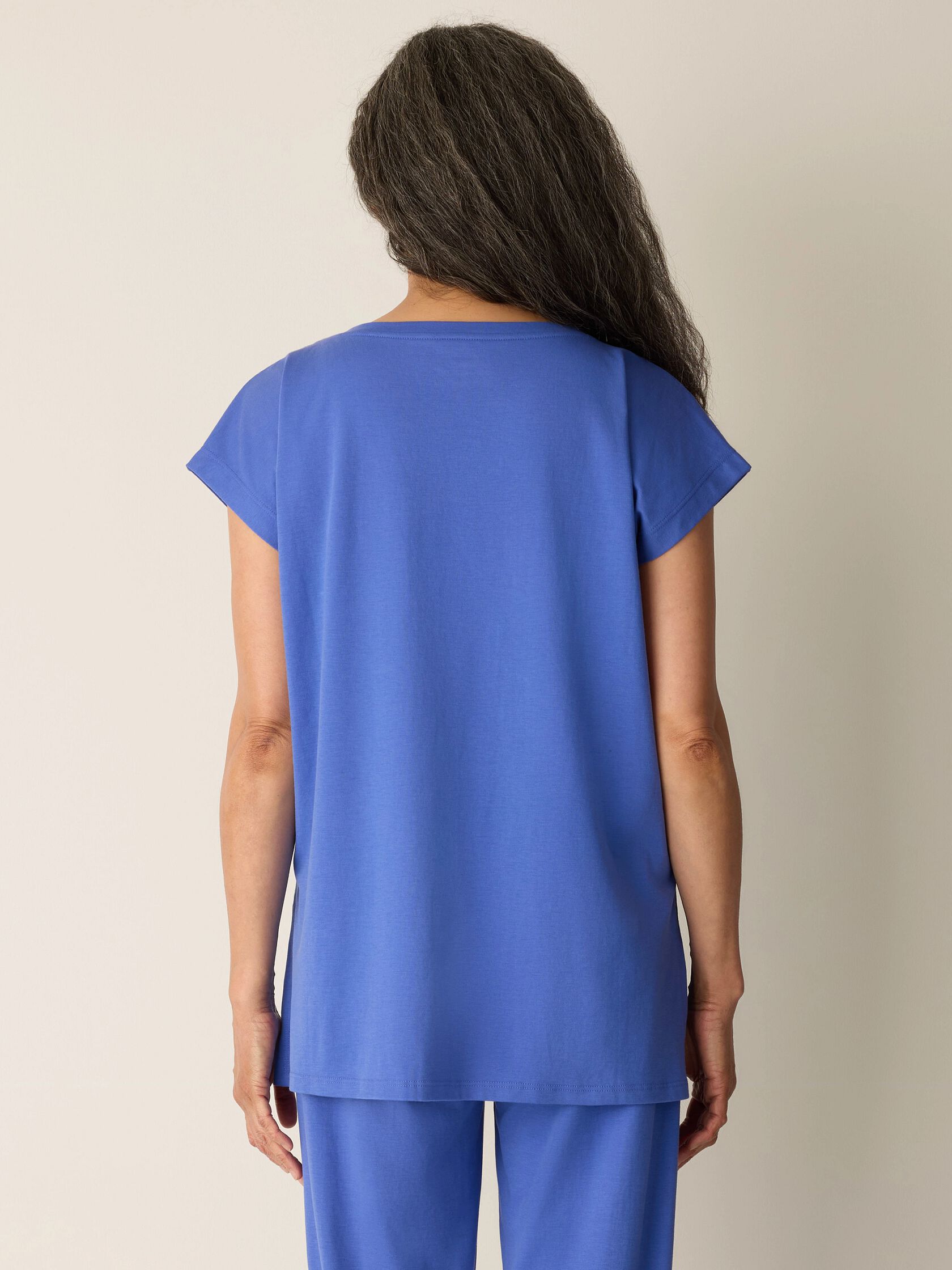 Organic Cotton Interlock Jewel Neck Sleep Tee