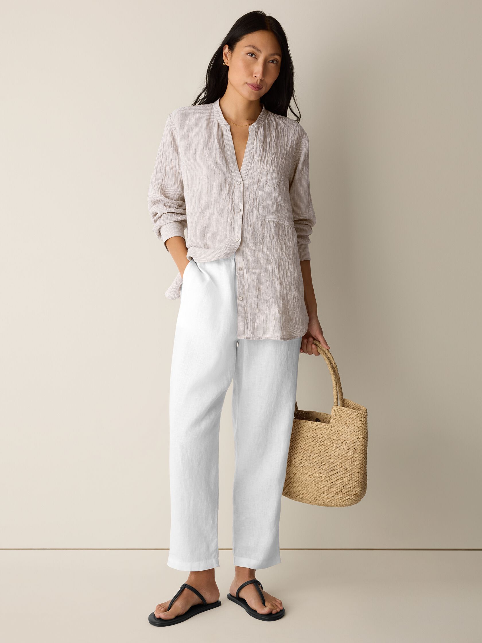 Organic Linen Tapered Pant