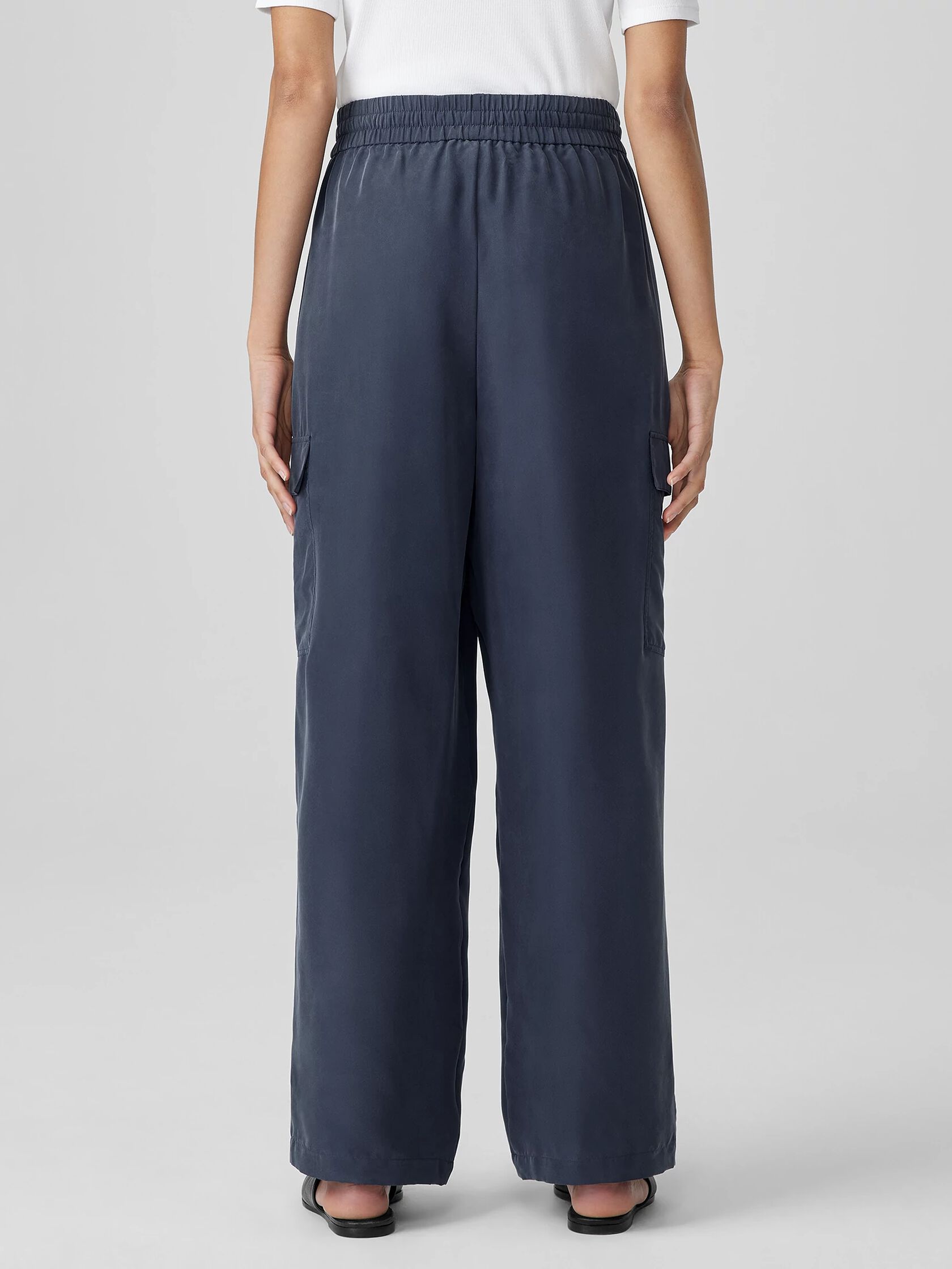 Washed Silk Cargo Pant