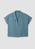Washed Organic Linen D&eacute;lav&eacute; Notch Collar Shirt