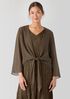 Sheer Silk Georgette Tie Jacket
