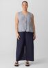 Puckered Organic Linen Stripe Vest
