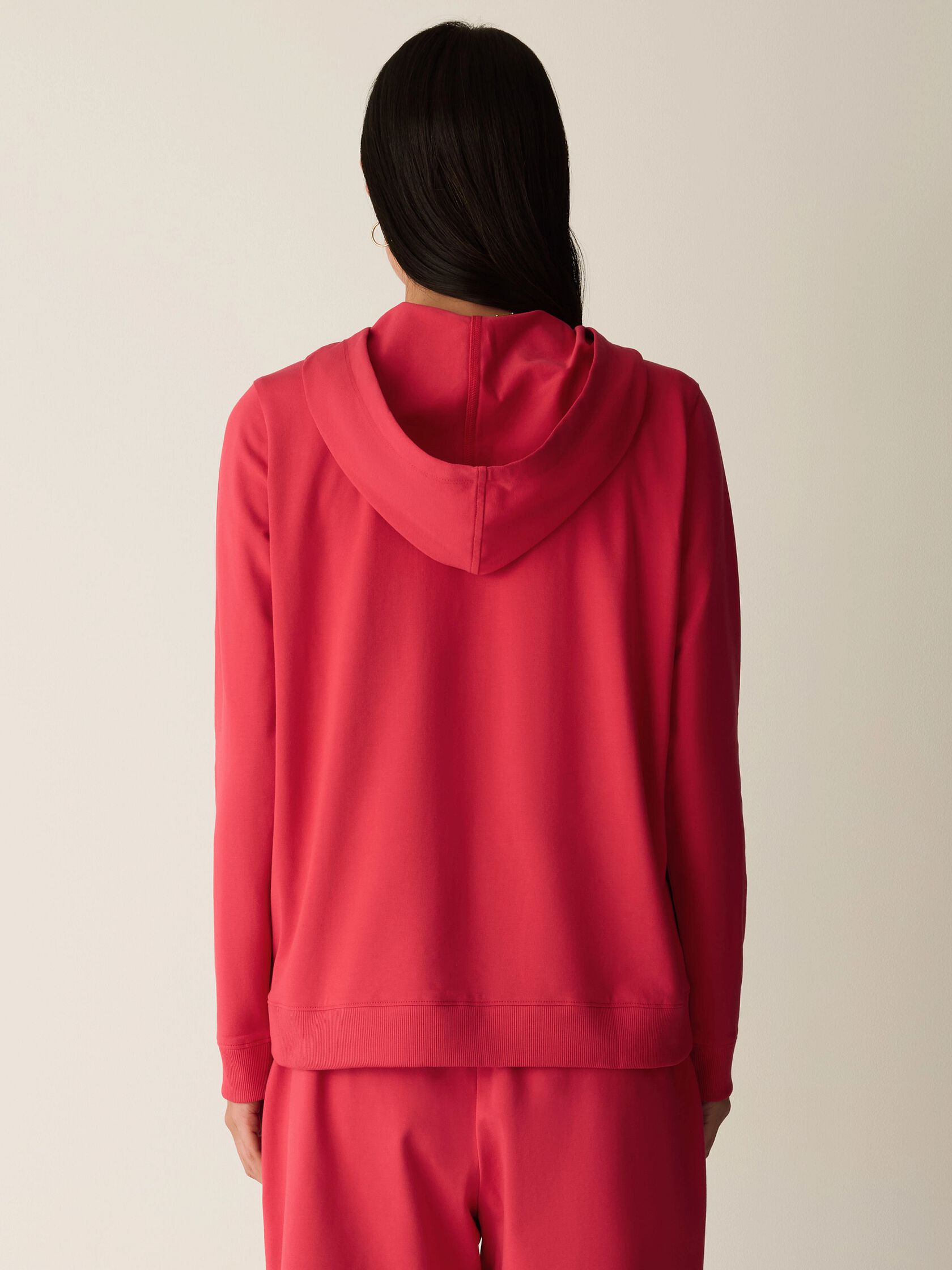 Pima Cotton Stretch Jersey Hooded Jacket