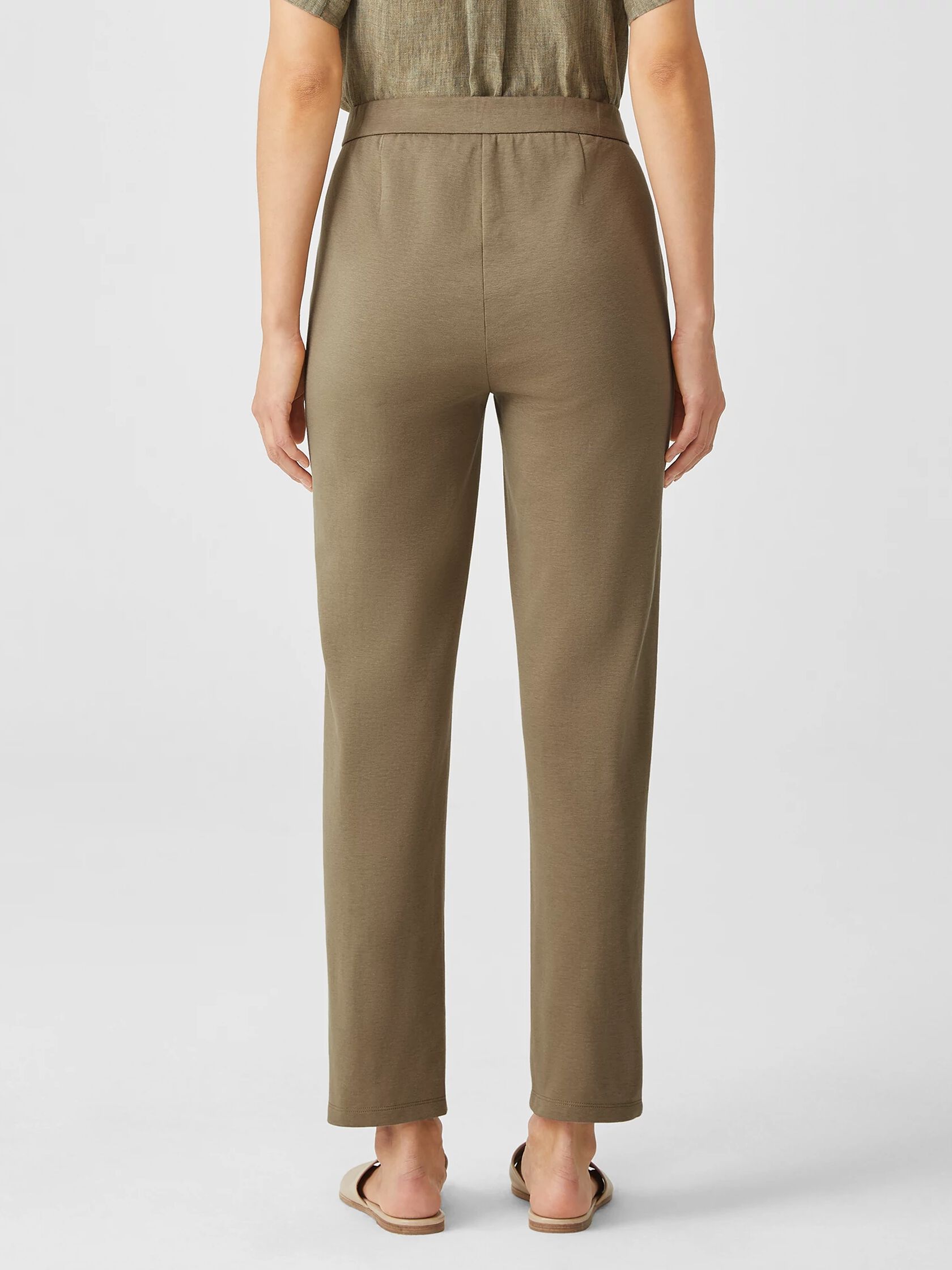 Organic Cotton Ponte Slim Pant