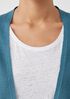 Organic Linen Cotton Airy Tuck Cropped Cardigan