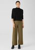 Merino Cropped Turtleneck Top in Regenerative Wool