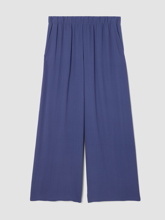Silk Georgette Crepe Wide-Leg Pant