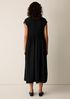 Silk Crepe de Chine V-Neck Dress