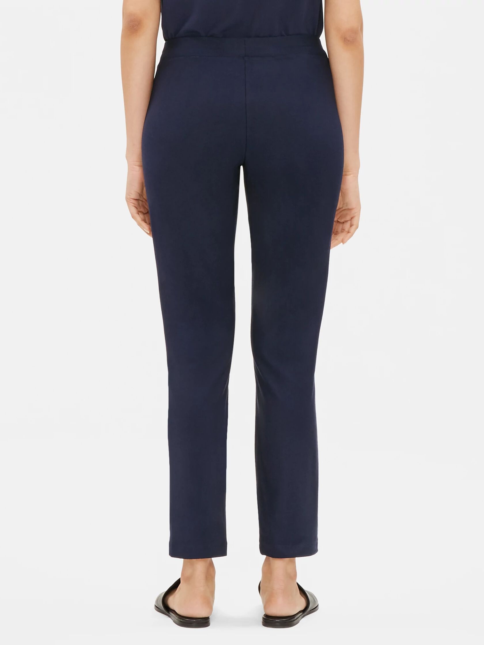System Washable Stretch Crepe Slim Ankle Pant