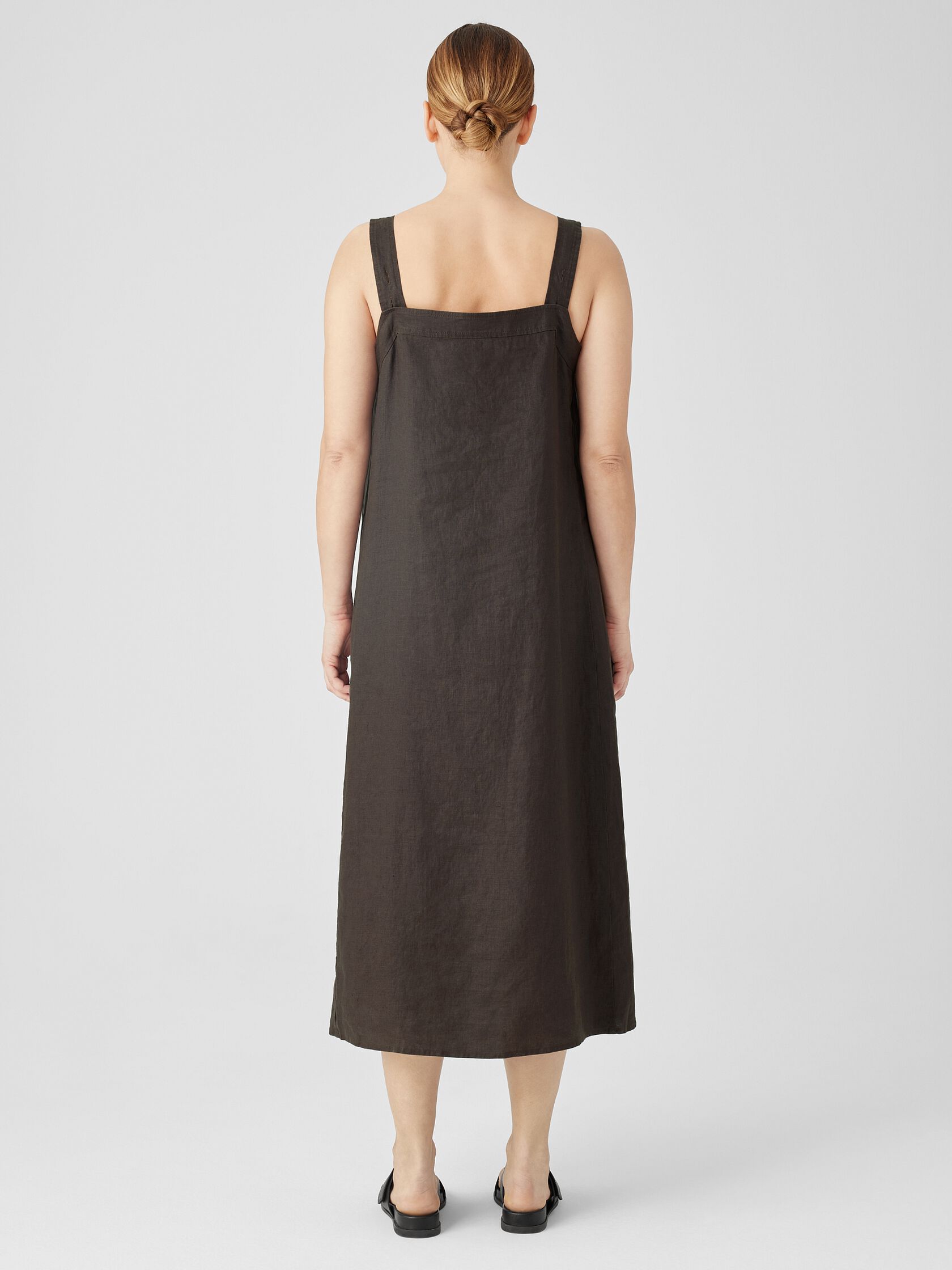 Organic Linen Square Neck Dress