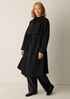 Lightweight Boiled Wool Drape Neck Coat in Regenerative Wool