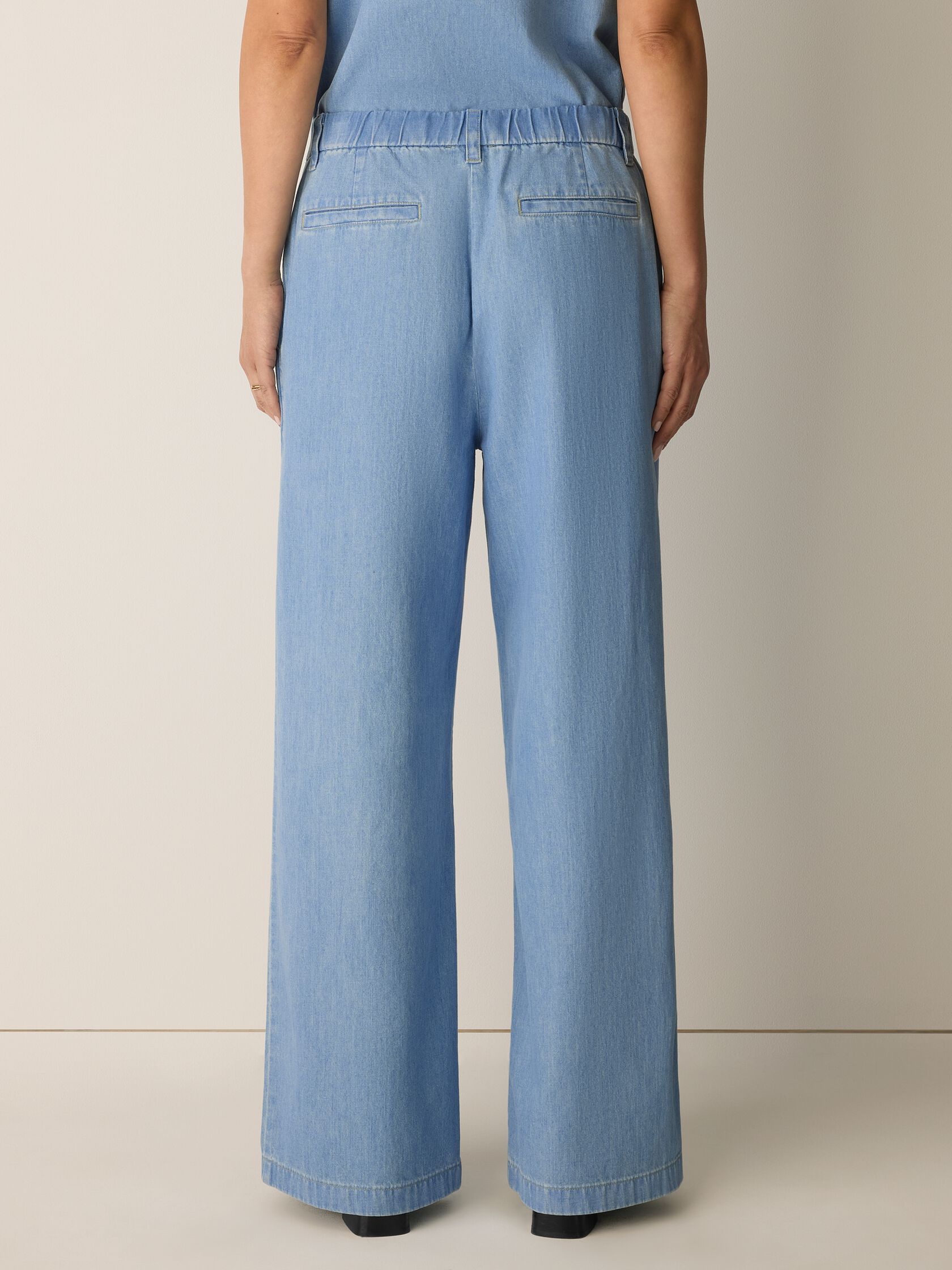 Lightweight Organic Cotton Denim Full-Length Trouser