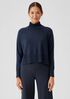 Merino Jersey Turtleneck Top in Regenerative Wool