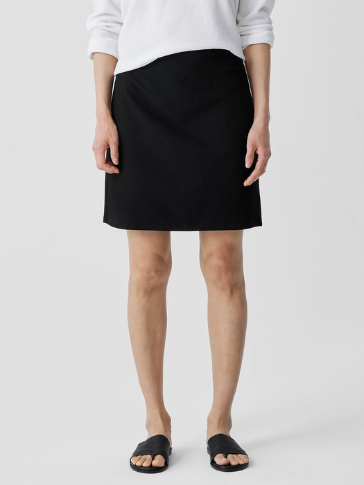 Washable Stretch Crepe Mini Skirt
