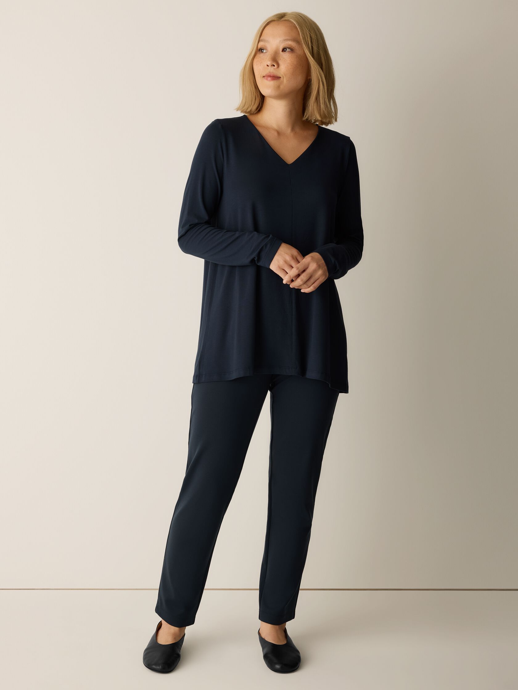 Washable Flex Ponte Slim Pant