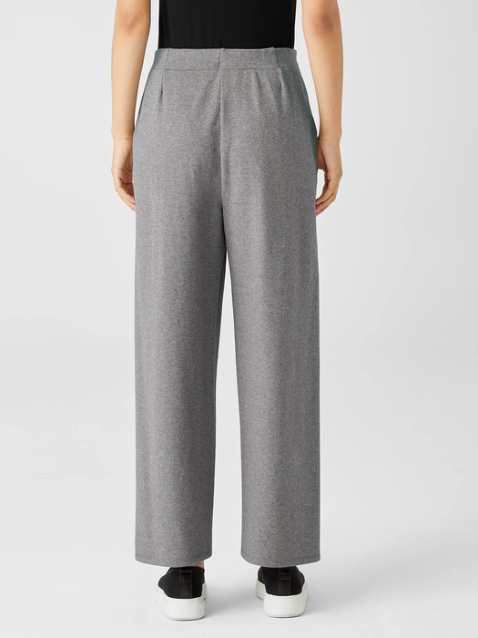 Organic Cotton Melange Crepe Wide-Leg Pant