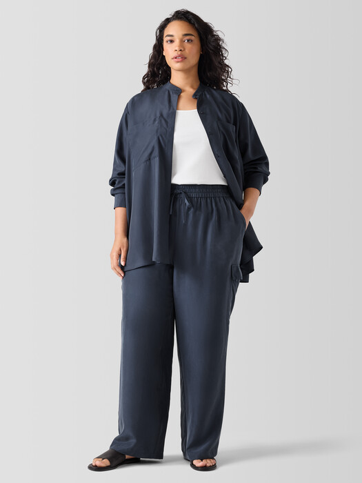 Washed Silk Cargo Pant