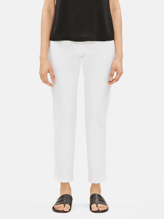 System Washable Stretch Crepe Slim Ankle Pant
