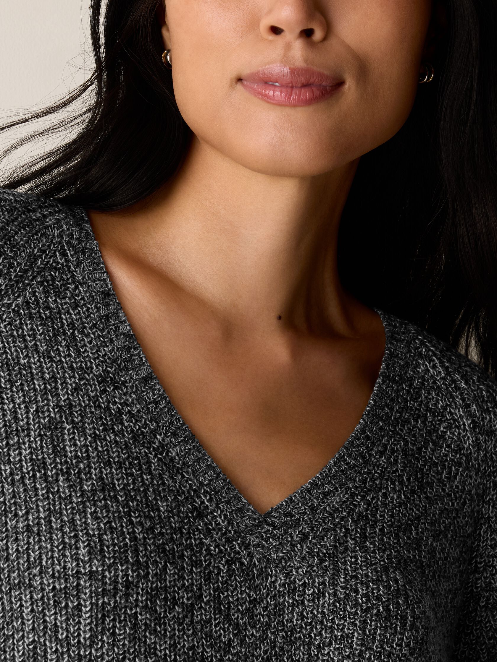 Peruvian Cotton Blend V-Neck Top