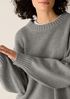 Cotton & Recycled Cashmere Crew Neck Long Top