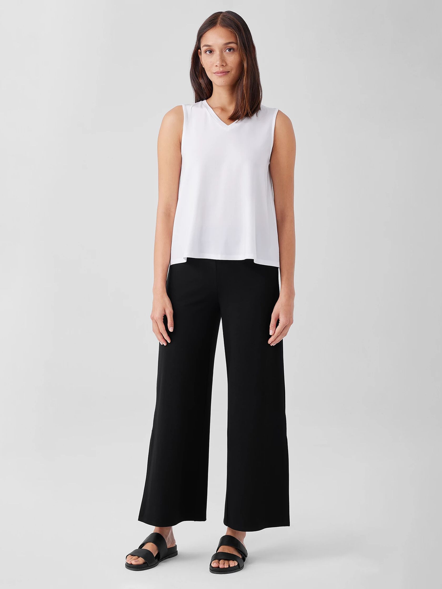 Stretch Jersey Knit Pant with Slits