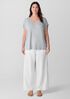 Organic Linen Jersey V-Neck Tee