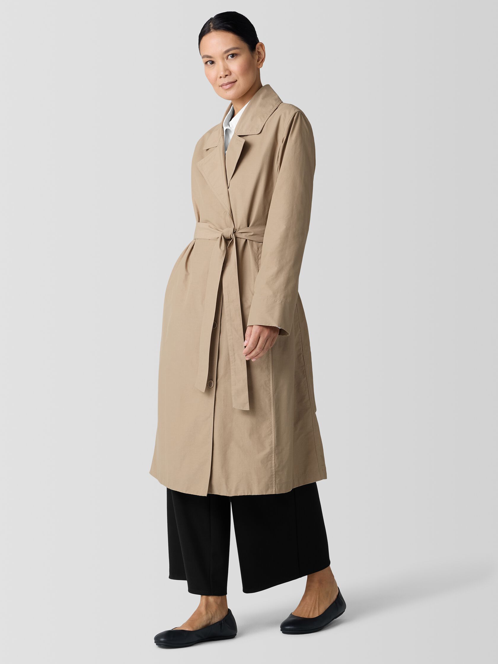 Light Cotton Nylon Trench Coat