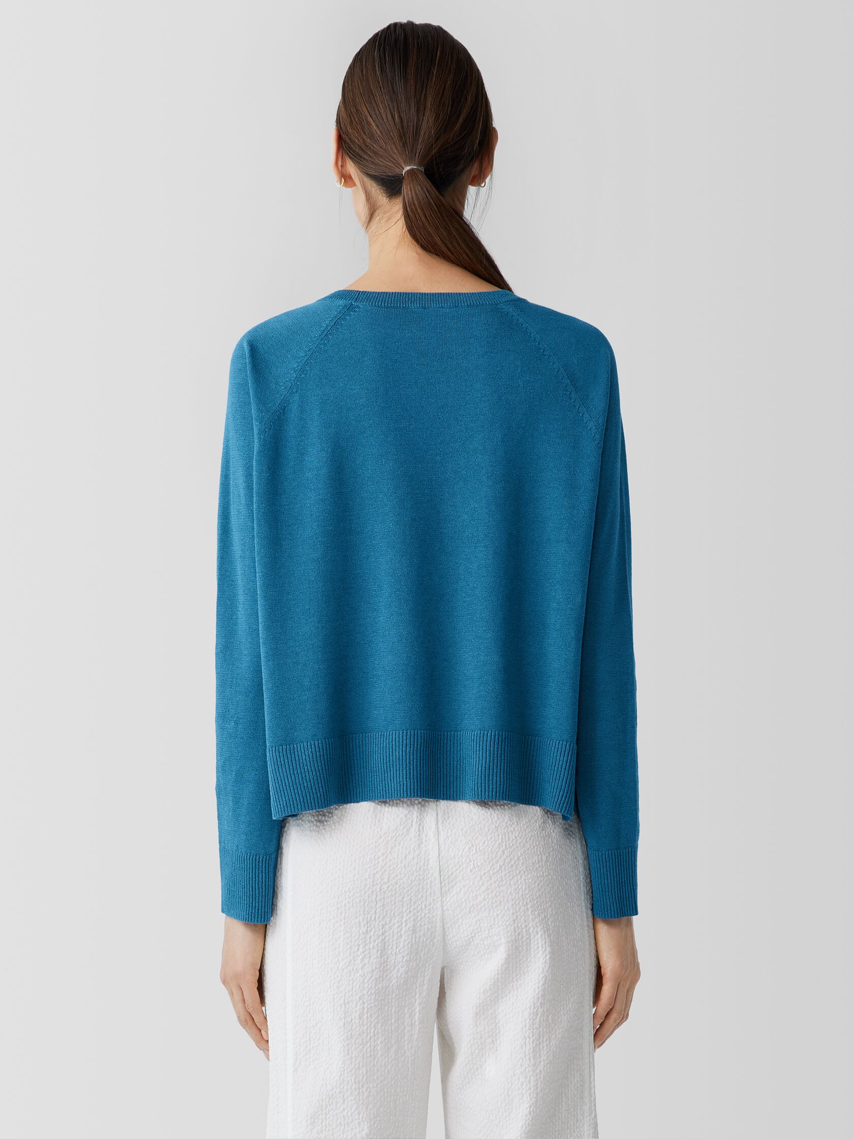 Organic Linen Cotton Raglan-Sleeve Top